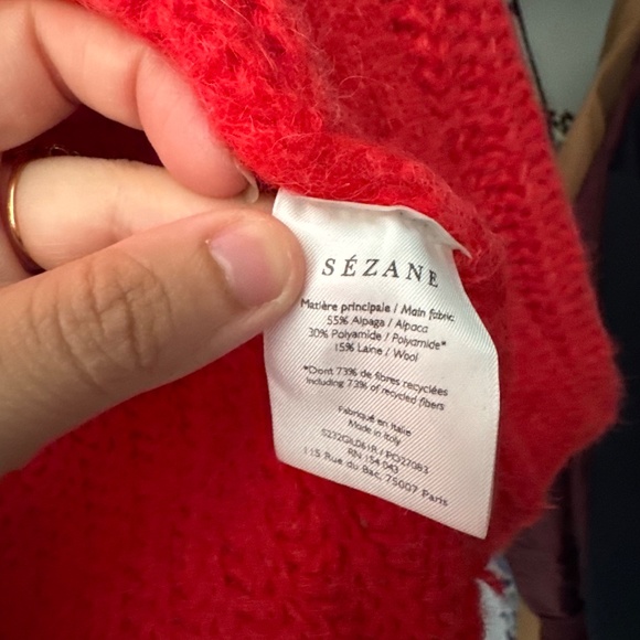 Sezane Emile Cardigan in Red - Picture 8 of 10